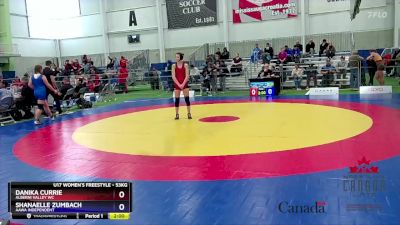53kg Cons. Round 2 - Danika Currie, Alberni Valley WC vs Shanaelle Zumbach, AAWA Independent