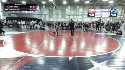 8U Girls - 43 lbs Champ. Round 1 - Caliyah Cruz, AZ vs Kinley Rabalais, WA