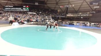 Girls 4A 140 lbs Champ. Round 1 - Jannethzy Cortes-Hernandez, Mariner (Girls) vs Joni Oberg, Kamiakin (Girls)