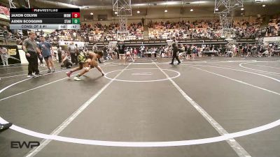 155 lbs Consi Of 8 #1 - Jaxon Colvin, Midwest City Bombers Youth Wrestling Club vs Aiden Scoggins, Standfast OKC