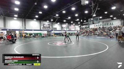 120 lbs Semifinal - Broden Spry, Murrieta Mesa vs Maddox Murakami, Great Oak