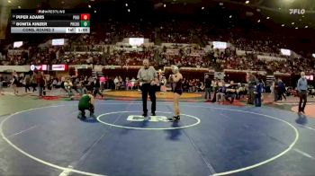 G - 140 lbs Cons. Round 3 - Bonita Kinzer, Powder River Co. (Broadus) Girls vs Piper Adams, Polson Girls