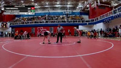 106 lbs Champ. Round 1 - Sam Westfall, Crown Point vs Ryder Albright, Logansport