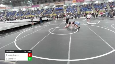 116 lbs Semifinal - Saydee Lussenhop, Victory Wrestling Club vs Grace Sierra, Fort Lupton