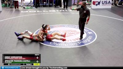 113 lbs Champ. Round 2 - Arno Vardanyan, International Sport Union (ISU) vs Spencer Madson-Castillo, California