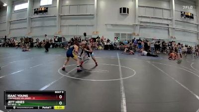 100 lbs Round 3 (8 Team) - Jett Hines, WV Wild vs Isaac Young, Contenders WA Green