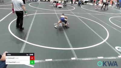 70 lbs Semifinal - Jonathan Kidwell, Team Tulsa Wrestling Club vs Oliver Paschall, Broken Arrow Wrestling Club