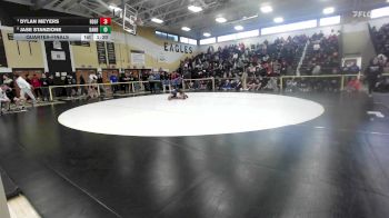 132 lbs Quarterfinal - Dylan Meyers, Ridgefield vs Jase Stanzione, Danbury