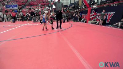 40 lbs Rr Rnd 3 - Tate Cox, Kansas Mayhem 11u vs Olivia Hawes, Blue Knights