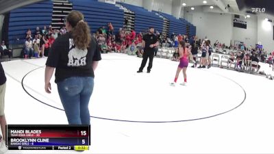 80 lbs Round 4 (6 Team) - Laci Montano, Kansas Girls vs Lyla Moos, Team Iowa Girls