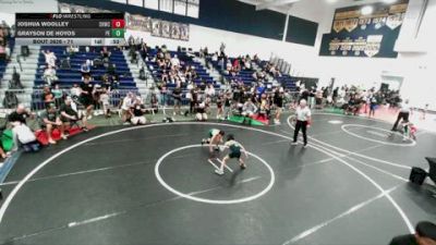 71 lbs Quarterfinal - Grayson De Hoyos, Poway Elite vs Joshua Woolley, Savage House Wrestling Club