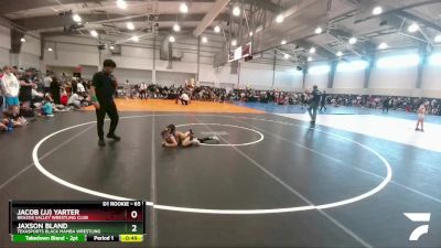 65 lbs Champ. Round 1 - Jaxson Bland, Texasports Black Mamba Wrestling vs Jacob (jj) Yarter, Brazos Valley Wrestling Club