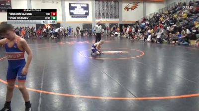 63 lbs Cons. Round 2 - Boston Gloede, Junior Cougar Wrestling Club vs Finn Norman, North Liberty Wrestling Club