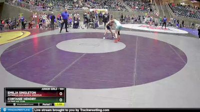 100 lbs Round 3 - Cortanie Hendry, La Pine Mat Club vs Emilja Singleton, Sutherlin High School Wrestlin