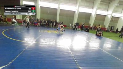 100 lbs Cons. Round 4 - Alexander Flores, Northside Wrestling Club vs Samuel Minich, Shootbox Wrestling Club