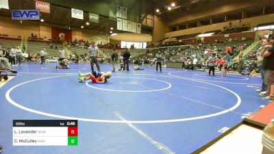 58 lbs Rr Rnd 3 - Luke Lavender, Searcy Youth Wrestling vs Carson McCulley, Mighty Bluebirds Wrestling