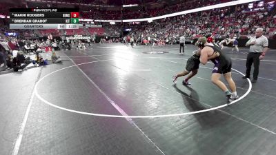 285 lbs Quarters - Makhi Rodgers, Brown Deer/Mess./Shore. vs Brendan Grabot, Kenosha Indian Trail