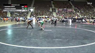 6A 132 lbs Champ. Round 2 - Patrick Warner, Pelham vs Davonte Smith, Russell County