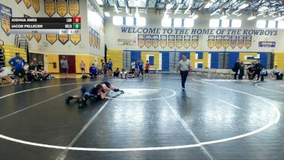 144 lbs Round 7 (8 Team) - Jacob Pellecer, Wellington Black vs Joshua Jines, Lemon Bay WC