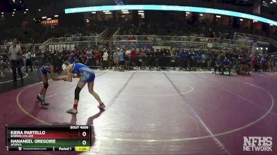 100 lbs Champ. Round 1 - Hananeel Gregoire, Apopka vs Kiera Partello, Barron Collier