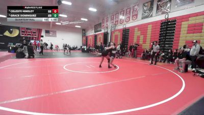 140 lbs Quarterfinal - Celeste Hindley, Buena vs Grace Dominguez, Arroyo