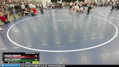 75 lbs Semifinal - Colton Wiseman, Contenders Wrestling Academy vs Grady Glowacki, B.A.M. Training Center