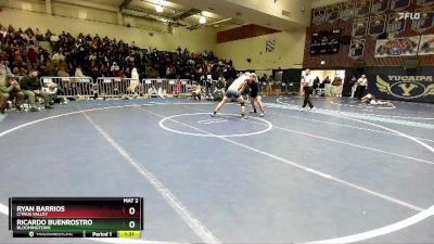 175 lbs Quarterfinal - Ryan Barrios, Citrus Valley vs Ricardo Buenrostro, Bloomingtonn