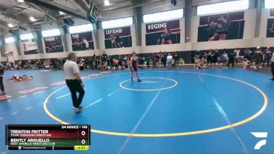 140 lbs Champ. Round 1 - Bently Arguello, West Amarillo Wrestling Club vs Trenton Fritter, Tyler Tornadoes Wrestling