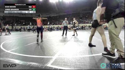 155 lbs Quarterfinal - Evan Moore, Prodigy Elite Wrestling vs James Brannon, Kipp Tulsa