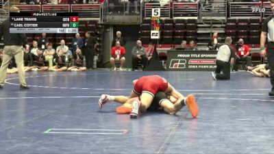 2A-132 lbs Cons. Round 2 - Cael Cotter, North Polk vs Lane Travis, Creston