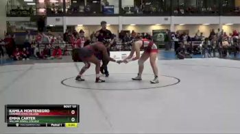 170 lbs Cons. Round 2 - Kamila Montenegro, Chadron State College vs Emma Carter, William Jewell College