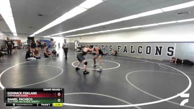 144 lbs Champ. Round 1 - Daniel Pacheco, Villa Park High School Wrestli vs Dominick Fiskland, Canyon High School