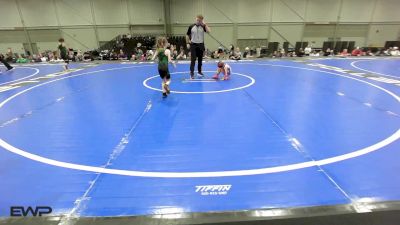 40 lbs 3rd Place - Khalia Naifeh, Super Girls K-6 Blue vs Averie Barnard, Oklahoma Mafia Girls K-6