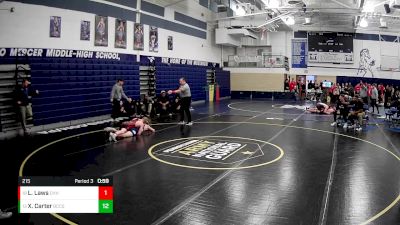 215 lbs Champ. Round 1 - Xavier Carter, Beaver County Christian School vs Leland Laws, Chartiers Houston Hs