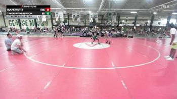 86 lbs Rr Rnd 3 - Blake Wertz, Front Royal Wrestling Club vs TaVon Witherspoon, Milford Mill Junior League