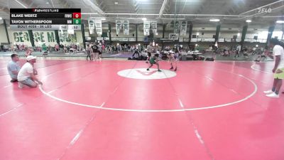86 lbs Rr Rnd 3 - Blake Wertz, Front Royal Wrestling Club vs TaVon Witherspoon, Milford Mill Junior League