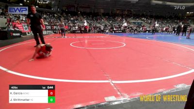 40 lbs Semifinal - Kash Garcia, Adams City vs Jaden Strittmatter, Young Guns