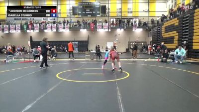 115 lbs Cons. Round 3 - Addison McGinness, Storm RTC vs Isabella Stumbo, Iowa