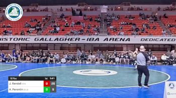 157 lbs Semifinal - Jude Randall, Edmond North vs Alessio Perentin, Delbarton High School