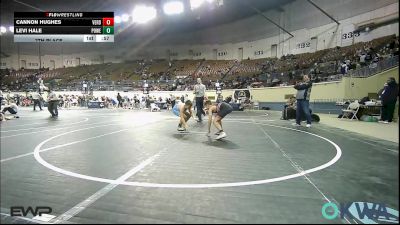 100 lbs 7th Place - Cannon Hughes, Verdigris Youth Wrestling vs Levi Hale, Powerhouse Wrestling