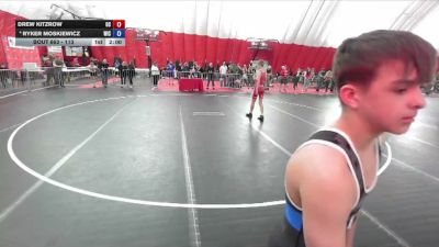 113 lbs 3rd Place Match - Drew Kitzrow, Oak Creek vs Ryker Moskiewicz, Weigh In Club