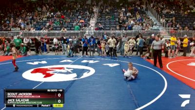 49 lbs Champ. Round 1 - Jace Salazar, Buffalo Outlaws Wrestling Club vs Scout Jackson, Eastside United Wrestling Club