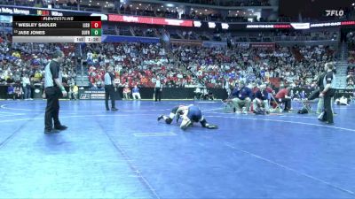 1A-120 lbs Champ. Round 2 - Wesley Sadler, Lisbon vs Jase Jones, Sumner-Fredericksburg