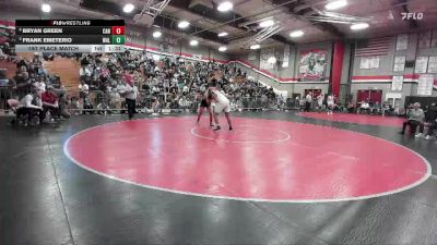 215 lbs 1st Place Match - Bryan Green, La Canada vs Frank Emeterio, Walnut