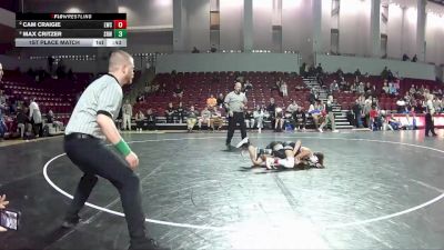 98 lbs 1st Place Match - Max Critzer, Ranger Wrestling Club vs Cam Craigie, Legend Wrestling Club