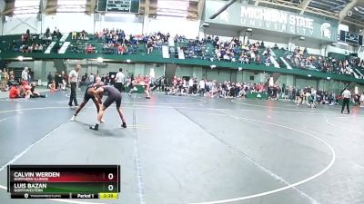 133 lbs Quarterfinal - Luis Bazan, Northwestern vs Calvin Werden, Northern Illinois