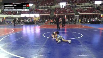70 lbs Cons. Round 3 - Josiah Ross, Heights Wrestling Club vs Henry Bertsch, Baker Wrestling Club