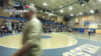 100lbs Cons. Round 4 - Tessa Newberry, Rainier (Girls) vs Lily Foreman, Hermiston (Girls)