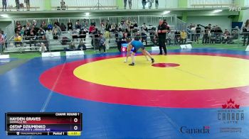 52kg Champ. Round 1 - Hayden Graves, Sackville WC vs Ostap Dziumenko, Newfoundland & Labrador WC