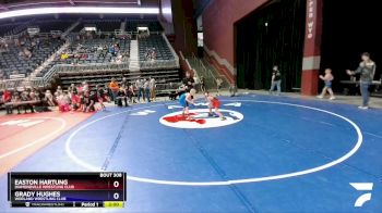 77 lbs Cons. Round 3 - Easton Hartung, Diamondville Wrestling Club vs Grady Hughes, Worland Wrestling Club